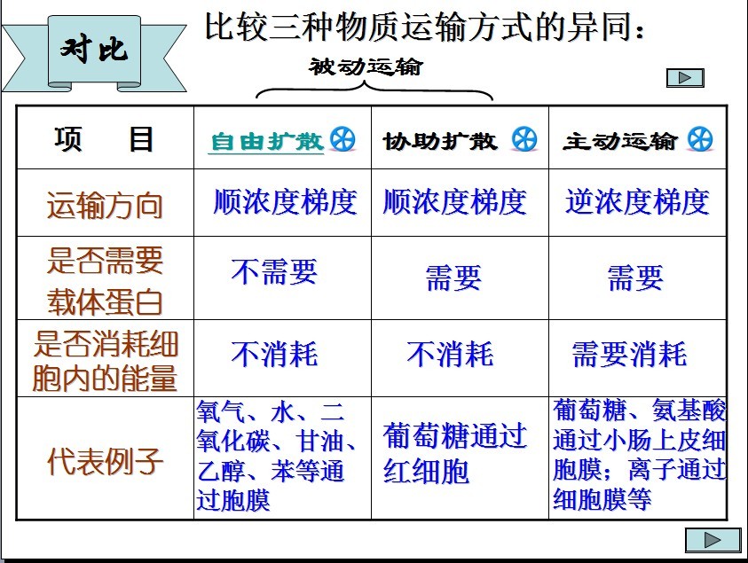 物质跨膜运输方式