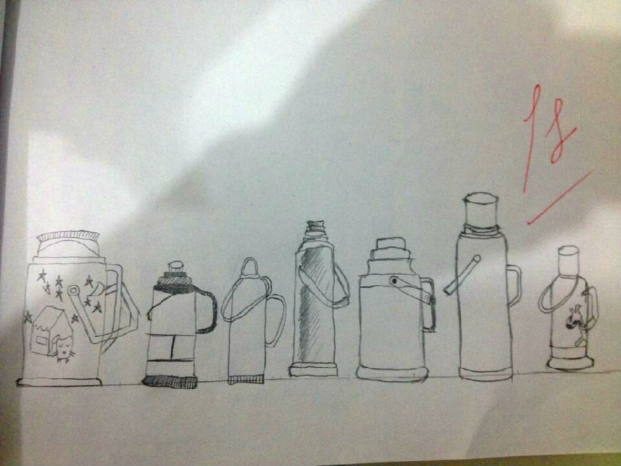 学生作业展----手绘线条图像(一)